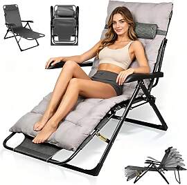 AYDFUORT Sonnenliege Klappbar, Liegestuhl Garten,