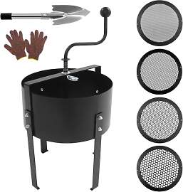 Ayolofei Gartensieb Handkurbelsieb aus Metall