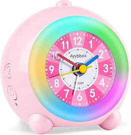Ayybboo Wecker Kinder Ohne Ticken mit Snooze und