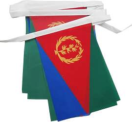 AZ FLAG - Fahnenkette Eritrea 6 Meter Mit 20