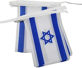 AZ FLAG - Fahnenkette Israel 6 Meter Mit 20