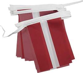 AZ FLAG - Fahnenkette Lettland 6 Meter Mit 20