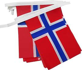 AZ FLAG - Fahnenkette Norwegen 4 Meter Mit 20