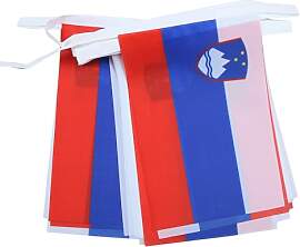 AZ FLAG - Fahnenkette Slowenien 6 Meter Mit 20