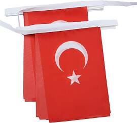 AZ FLAG - Fahnenkette Türkei 6 Meter Mit 20
