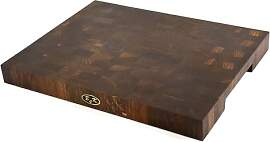 B4K® 43х33x4,3cm Hackblock aus Eiche Stirnholz | 