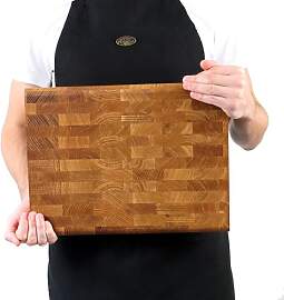 B4K® Schneidebrett aus Eiche Stirnholz 40 × 30