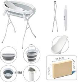 Baby-Badewanne 5-in-1-Set mit Schöpfkelle - Kein