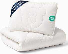 Baby Bettdecke und Kissen Kinderdecke 100x135 cm - 