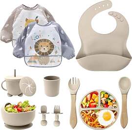 Baby Geschirrset Silikon 12-teilig – BPA-frei