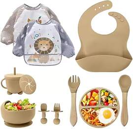 Baby Geschirrset Silikon 12-teilig – BPA-frei
