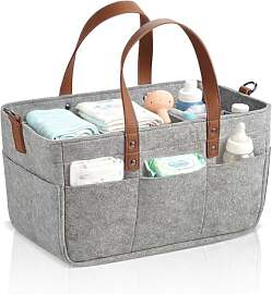 Baby Nappy Caddy Organizer Nursery Basket,