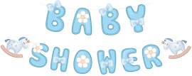 Baby Shower Banner Girlande, Baby Shower Deko Boy, 