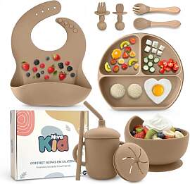 Baby Silikon Geschirr Set, Kindergeschirr Set mit