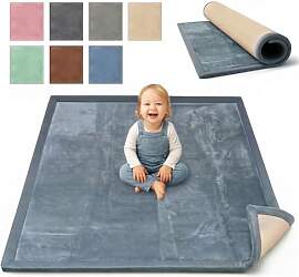 BabybeFun Krabbelmatte Baby - kuschelig weich -
