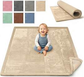 BabybeFun Krabbelmatte Baby - kuschelig weich -