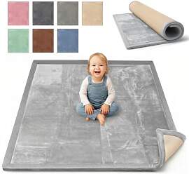 BabybeFun Krabbelmatte Baby - kuschelig weich -