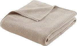 Babydecke Babystrick in Grau