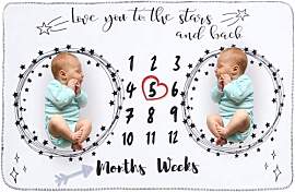 Babydecke Meilensteine Decke Baby Kuscheldecke