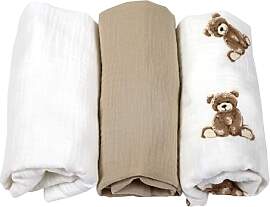 BabyLux Musselin Spannbettlaken Set – 3er Pack