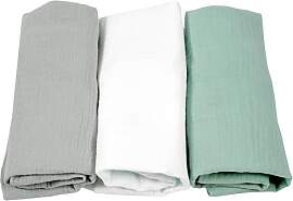 BabyLux Musselin Spannbettlaken Set – 3er Pack