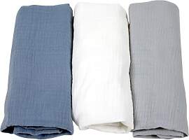 BabyLux Musselin Spannbettlaken Set – 3er Pack