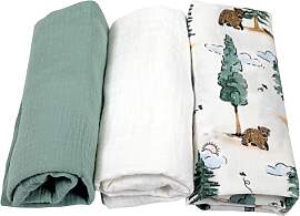 BabyLux Musselin Spannbettlaken Set – 3er Pack