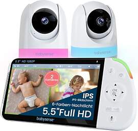 Babysense Full HD Split-Screen-Babyphone mit 2
