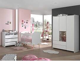 Babyzimmer komplett in Weiß Kieferfarben