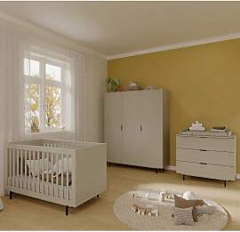 Babyzimmer Set Babymöbelset in Grau 190 cm hoch