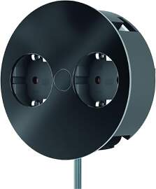 BACHMANN Einbausteckdose Twist 2-Fach, 2m Kabel,