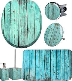 Badaccessoire-Set SANILO "Lumber", blau, 