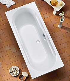 Badewanne OTTOFOND "Madera", weiß,