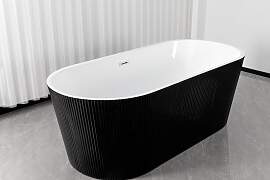 Badewanne SANOTECHNIK "RENO", schwarz,