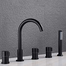 Badewanne Wannenrandarmatur 5 Loch Set