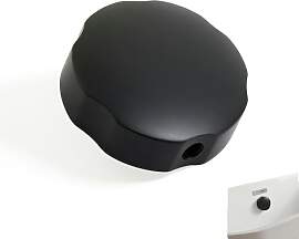 Badewannen Drehknopf 74mm, Hochwertige Schwarze