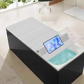 Badewannenabdeckung, 160x70cm PVC Faltbar