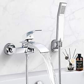 Badewannenarmatur mit Brause, Wannenarmatur Chrom, 