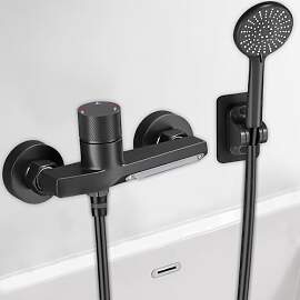 Badewannenarmatur Wasserfall mit Handbrause,