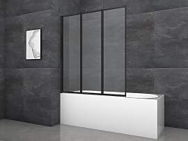 Badewannenfaltwand MARWELL "Black