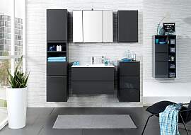 Badezimmer Cardiffin ca. 100 cm Grau mit LED