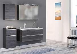 Badezimmer in Silber/ Eichefarbe 'Arezzo'