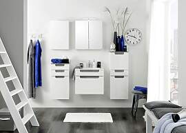 Badezimmer in Weiss/ Eichefarbe 'Siena'