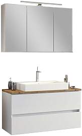 Badezimmer Pienza mit LED ca. 100 cm Weiß