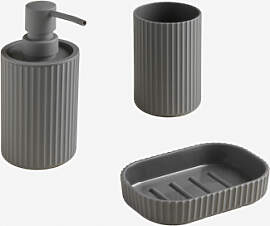 Badezimmer-set Aus Abs Ozene Grau Graphit - Sklum