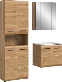 Badezimmer-Set WELLTIME, braun (artisan oak nb),