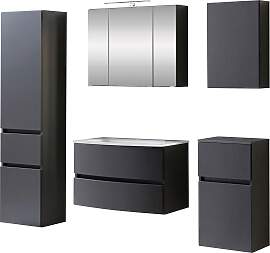 Badezimmer-Set WELLTIME "Kaunas", grau