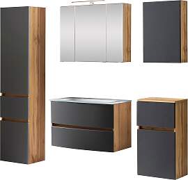Badezimmer-Set WELLTIME "Kaunas", grau