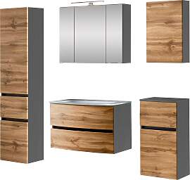 Badezimmer-Set WELLTIME "Kaunas", grau