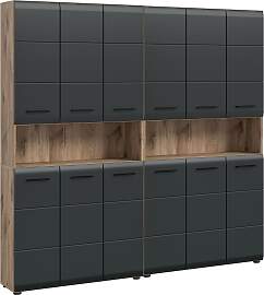 Badezimmer-Set WELLTIME, nox oak nb, sschwarz